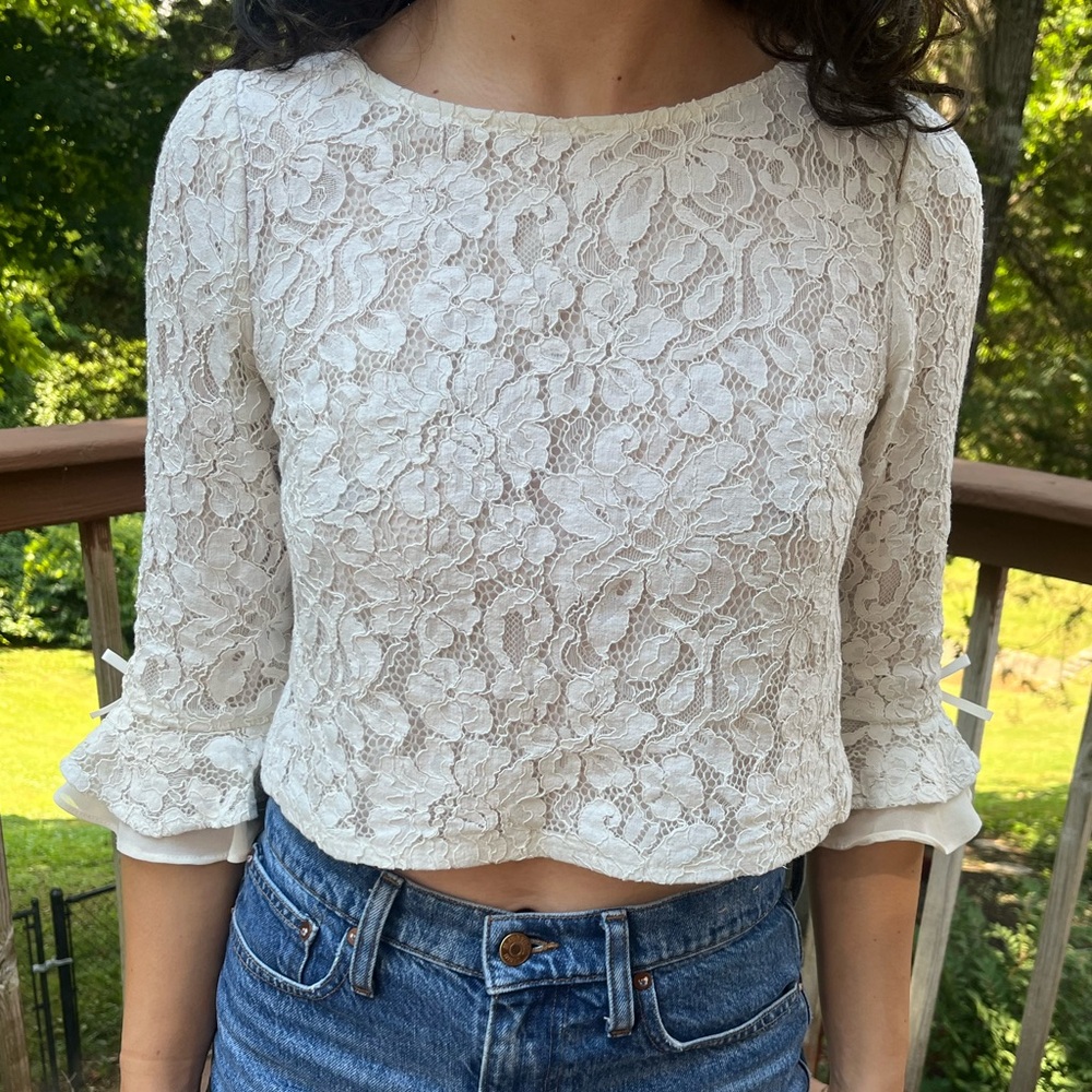 Elegant White Lace Blouse